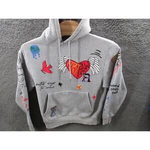 FIRST ROW Graphic Grey Hoodie BETTER DAYS TO COME Men's Medium